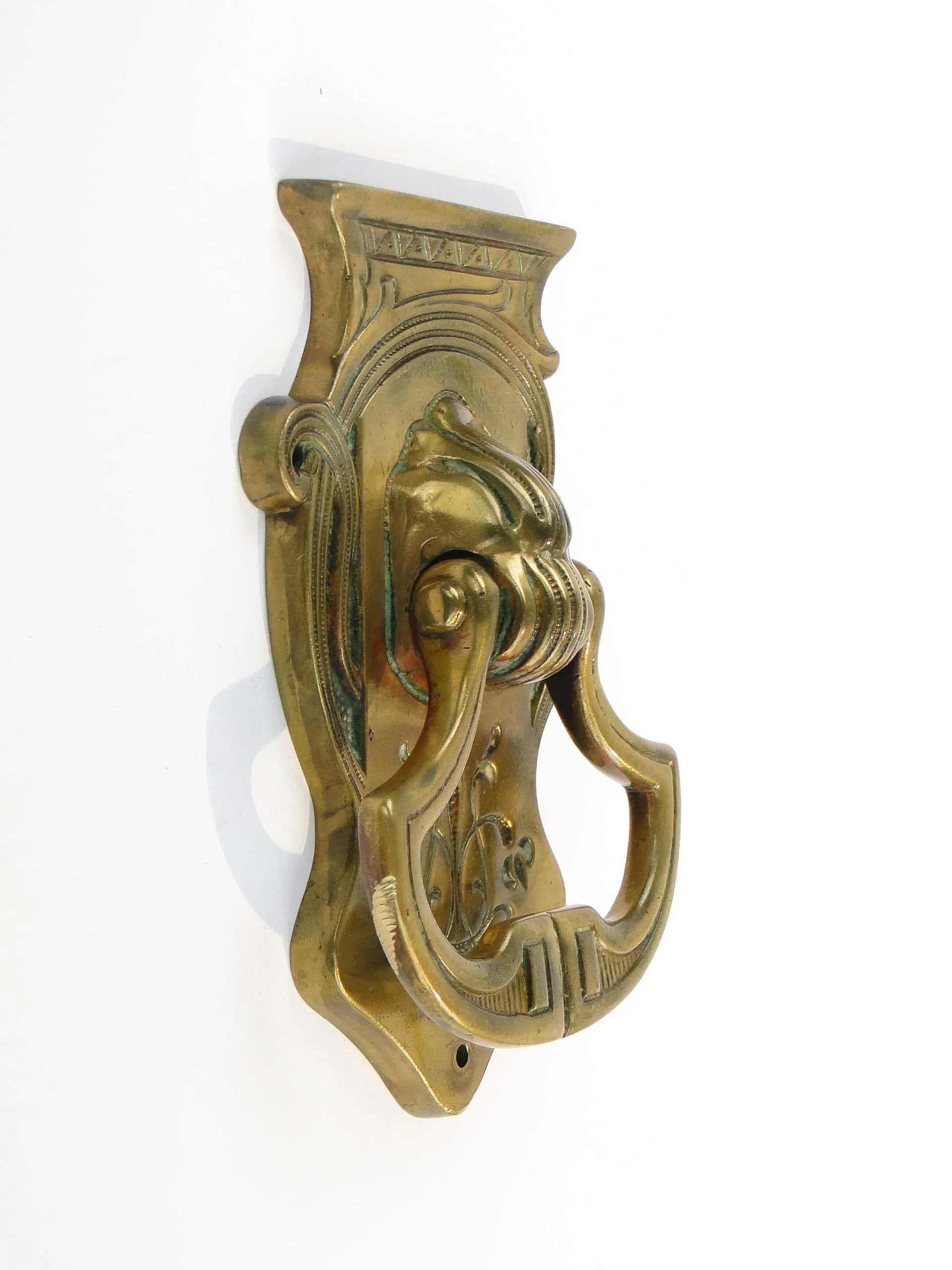 Kołatka secesyjna, brąz ciemny, Austria, początek XX w. - 31725