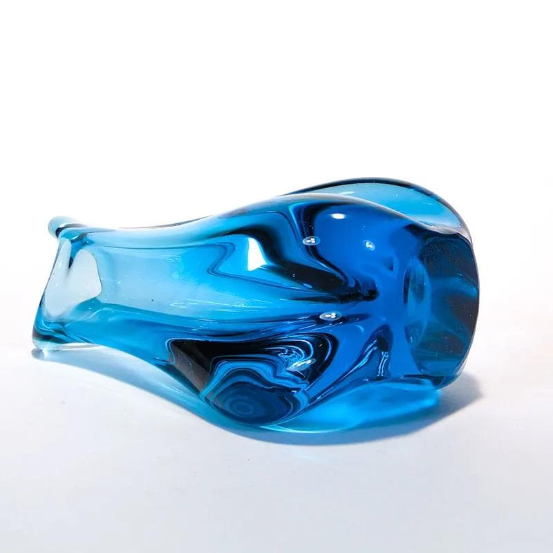 Wazon, szkło błękitny, proj. J. Beranek, Skrdlovice, Czechosłowacja, lata 60. - 31704