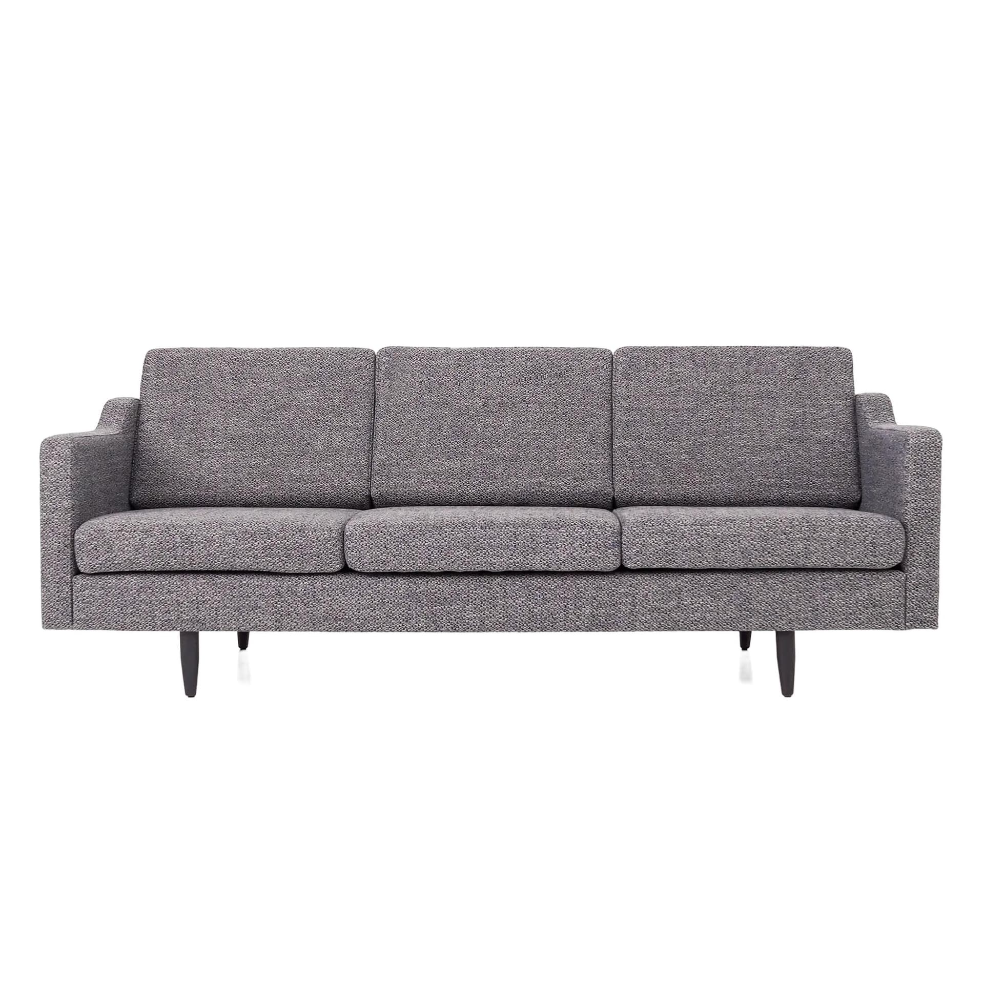 Sofa Bodo, grey melange, fabric, wood, Poland, 1990s.