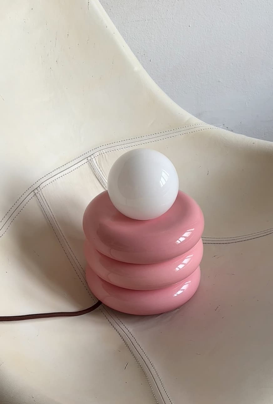 Lampa stołowa Neso różowy, Nodi Studio - 3776