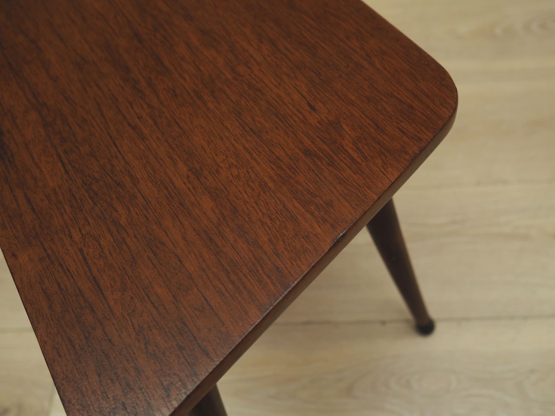 Taboret, teak brązowy, sklejka, Dania, lata 70. - 64233