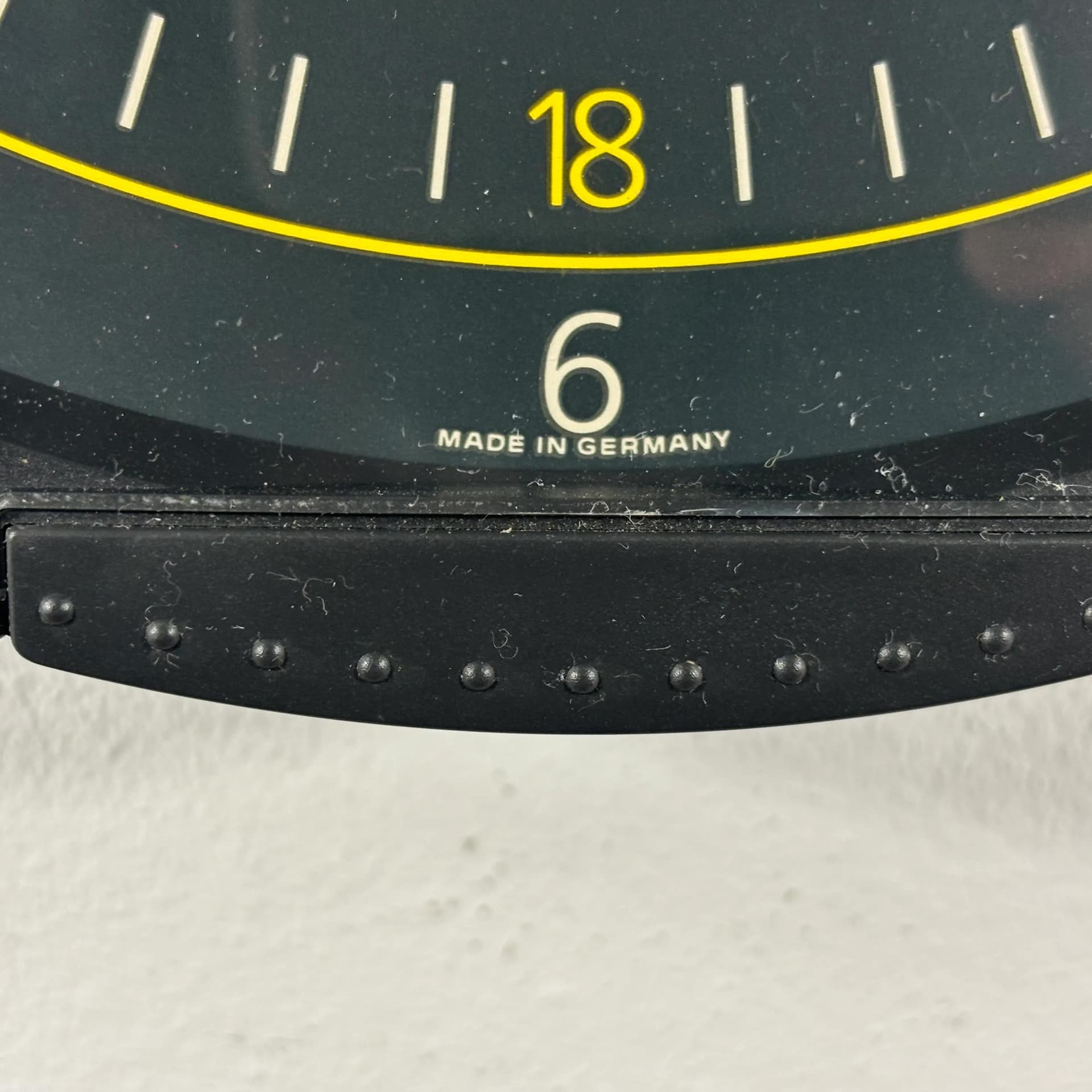 Zegar ścienny RC2, czarny, plastik, Junghans, Niemcy, lata 80. - 31882