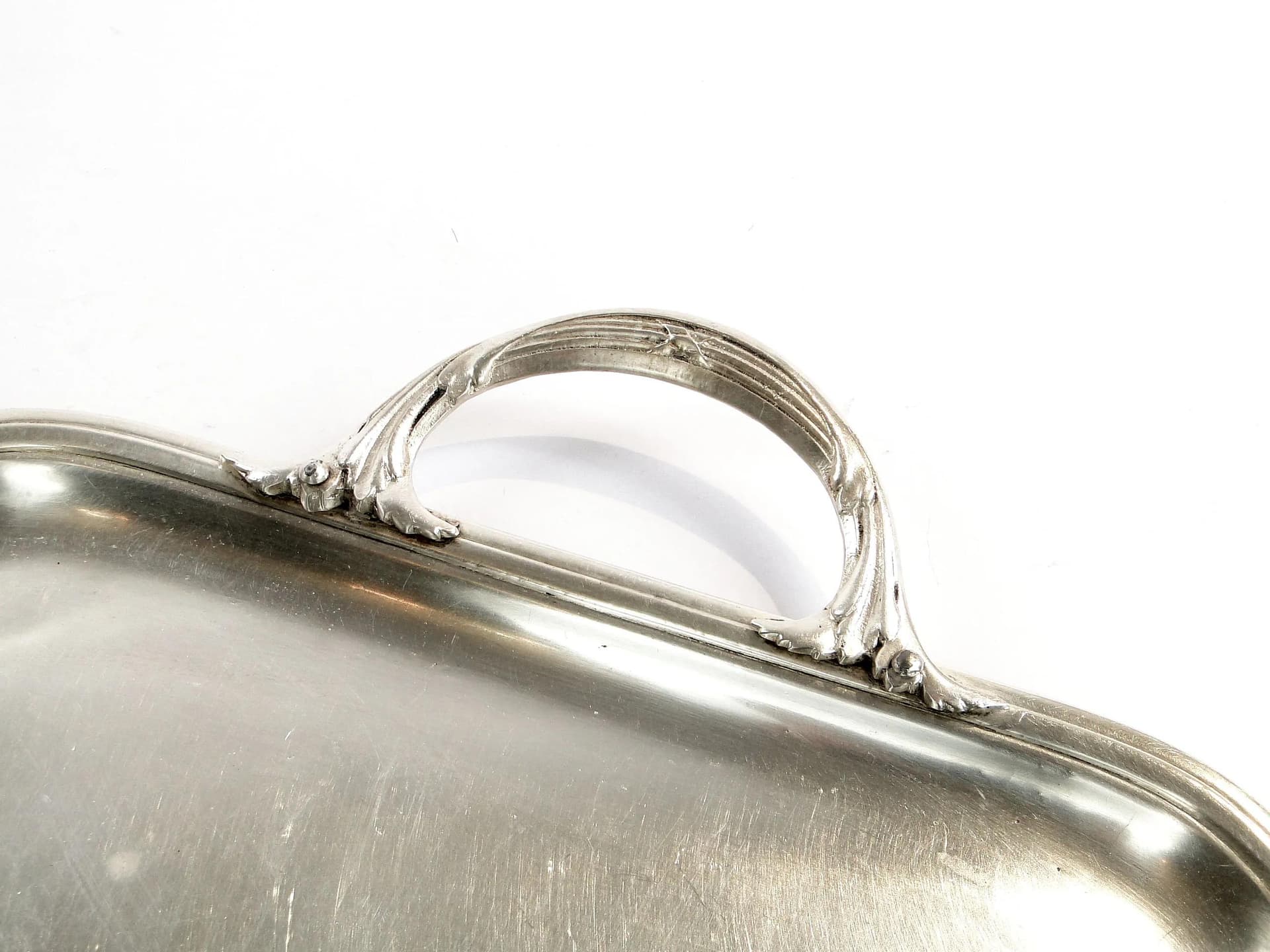 Taca prostokątna, srebrny mosiądz, J. Fraget, Polska, początek XX w. - 31957