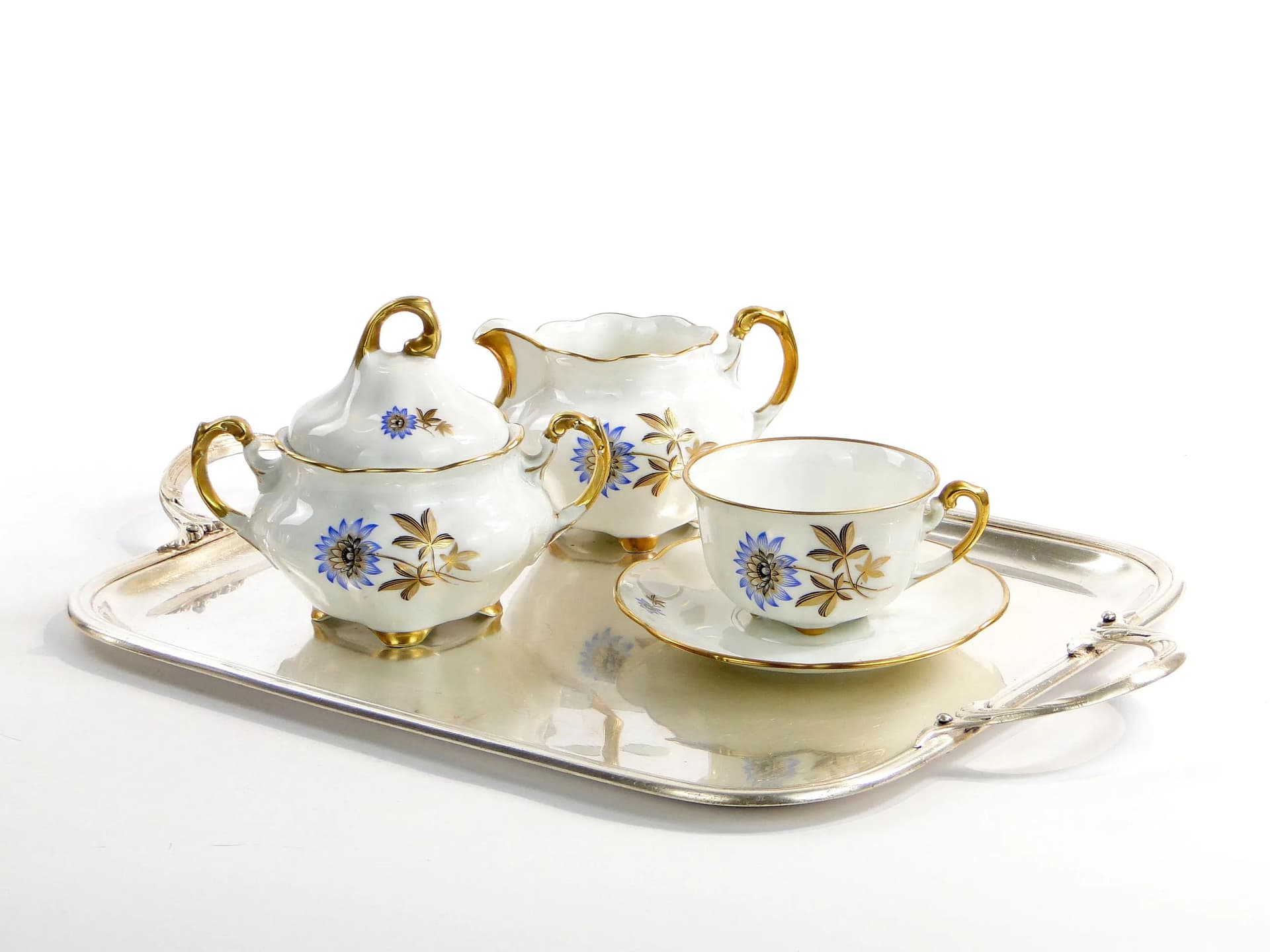 Taca prostokątna, srebrny mosiądz, J. Fraget, Polska, początek XX w. - 31954