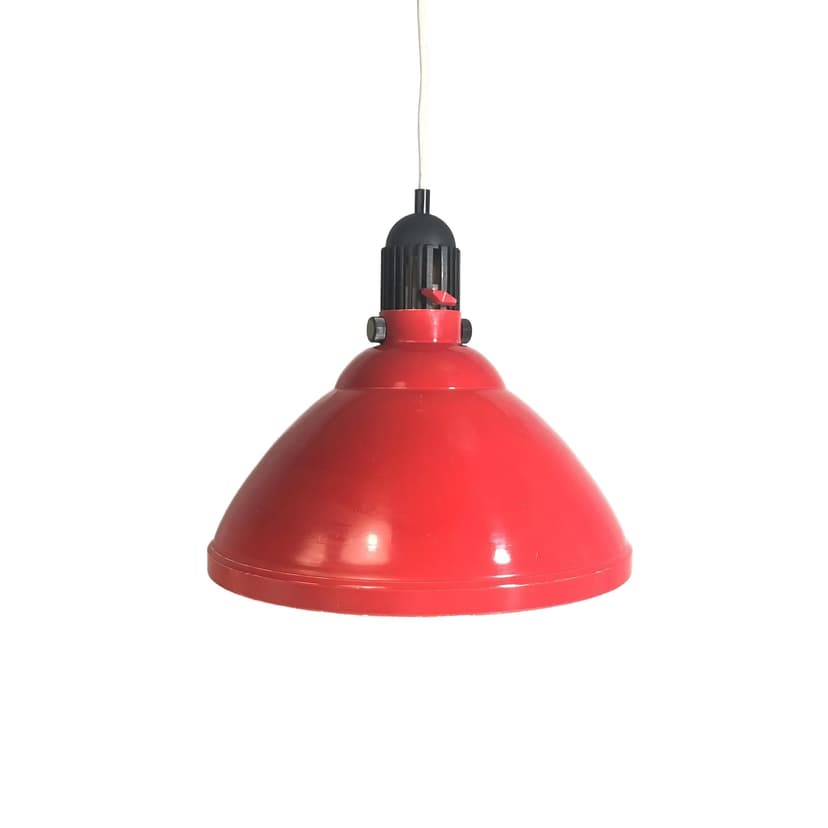 Lampa wisząca, czerwony, aluminium lakierowane, Niemcy, lata 70.
