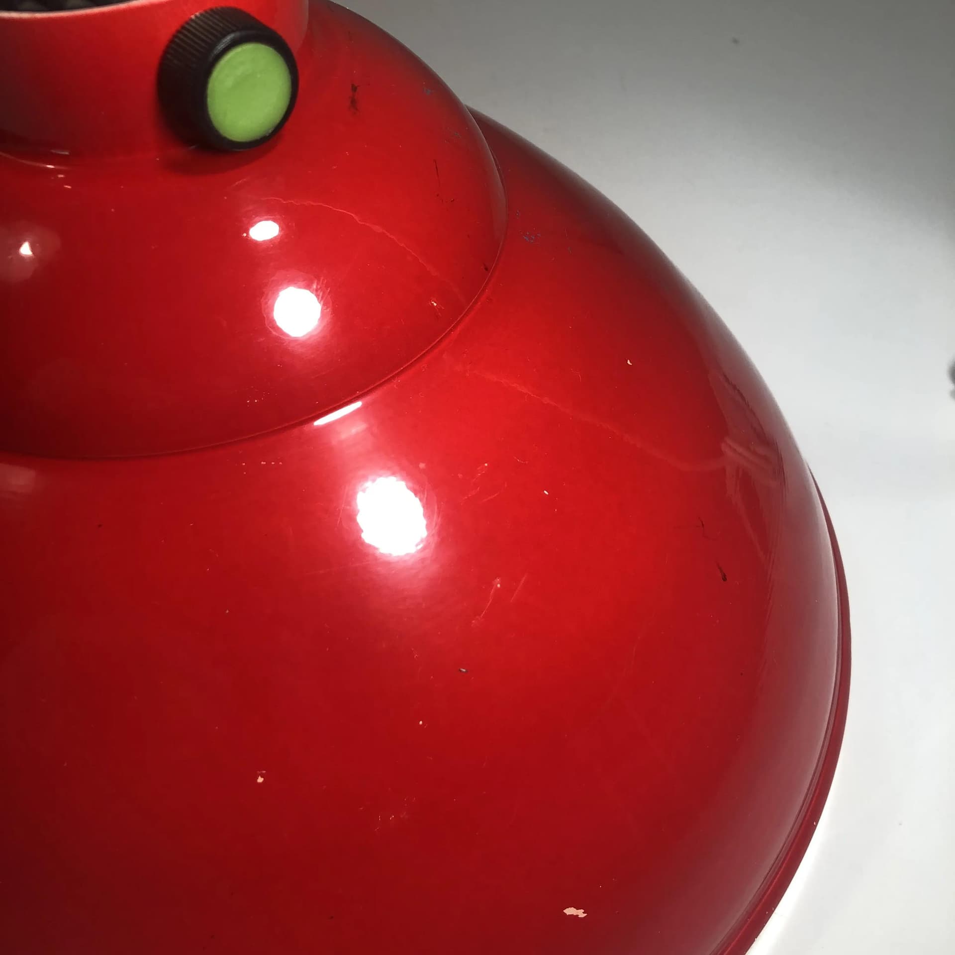 Lampa wisząca, czerwony, aluminium lakierowane, Niemcy, lata 70. - 32039