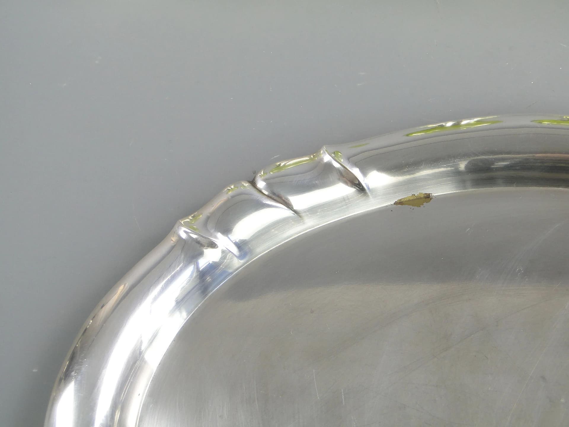 Komplet do wina Art Deco, szkło turkusowe, mosiądz srebrzony, Frantisek Bibus i syn, Czechosłowacja, lata 20. - 32103