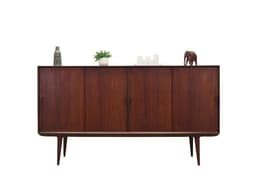 Highboard model 19, brown dark rosewood, Omann Jun, Denmark, 1970s