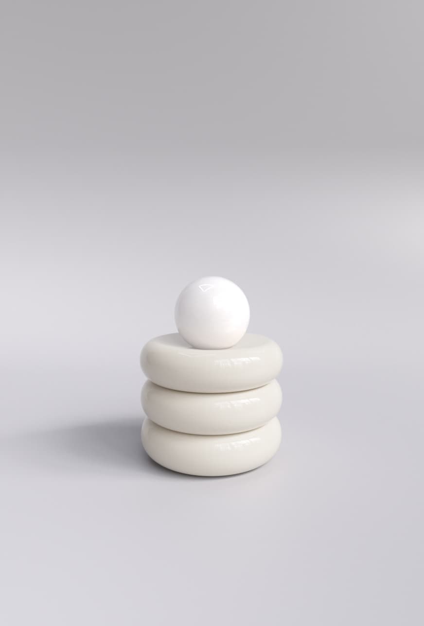 Lampa stołowa Neso biały, Nodi Studio