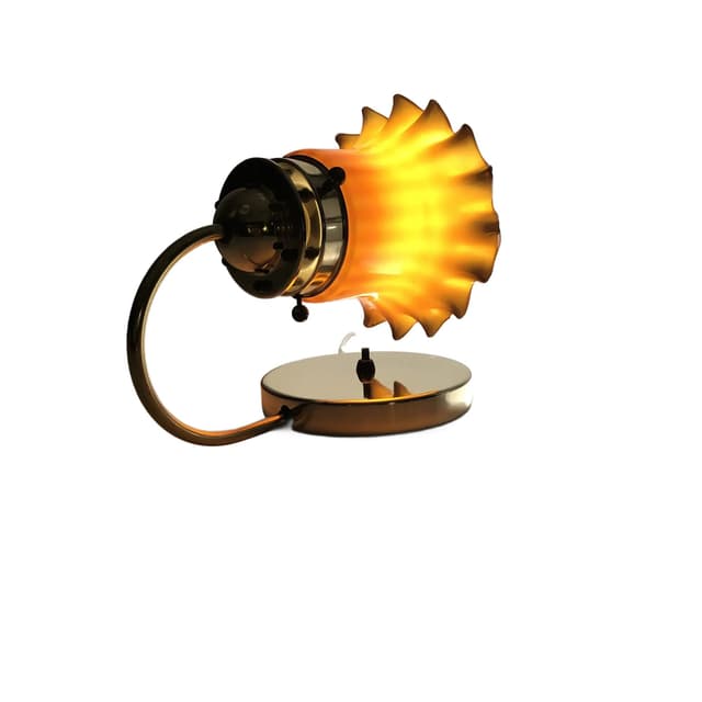 Wall sconce, golden brass, glass, Peill&Putzler, Germany, 1970s. - DIMENSION