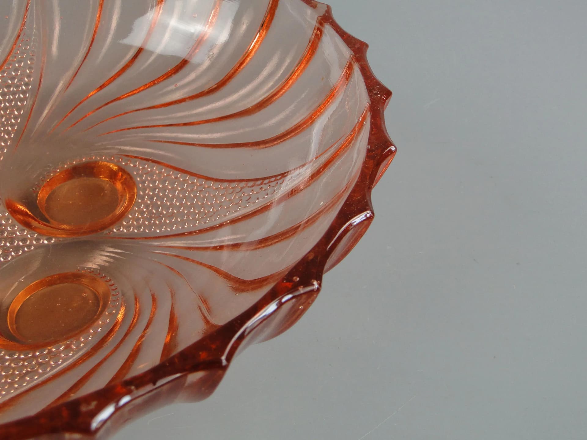 Decorative Bowl Art Deco, transparent glass, Val Lambert, Belgium, 1930s - 32297