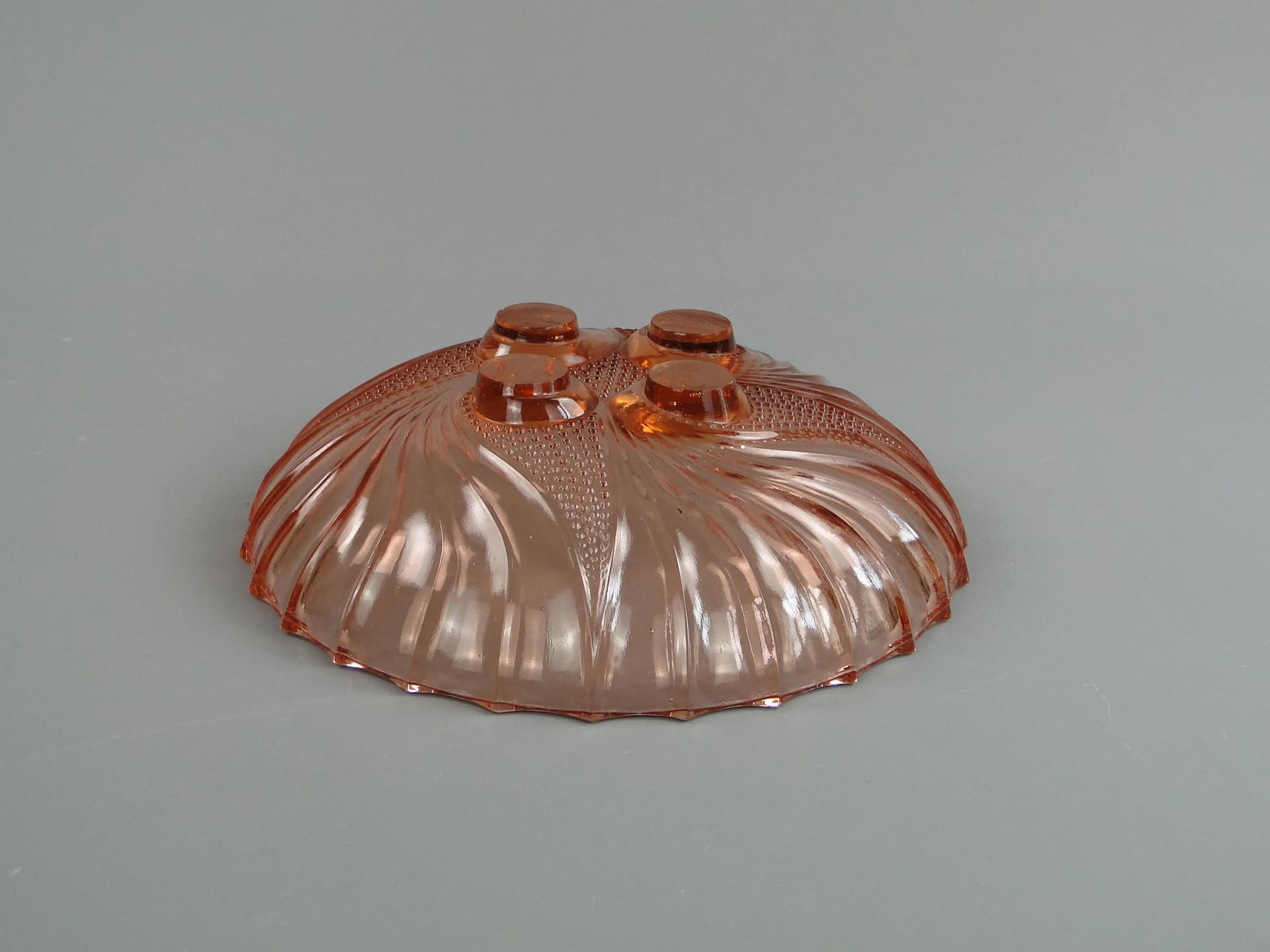 Decorative Bowl Art Deco, transparent glass, Val Lambert, Belgium, 1930s - 32298