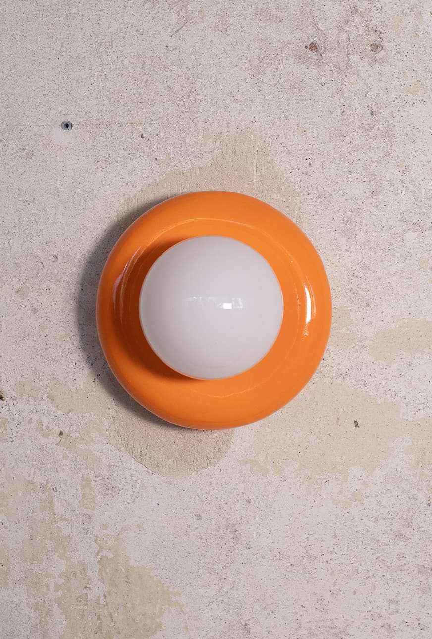 Kinkiet porcelanowy Neso pomarańczowy, Nodi Studio - 3793