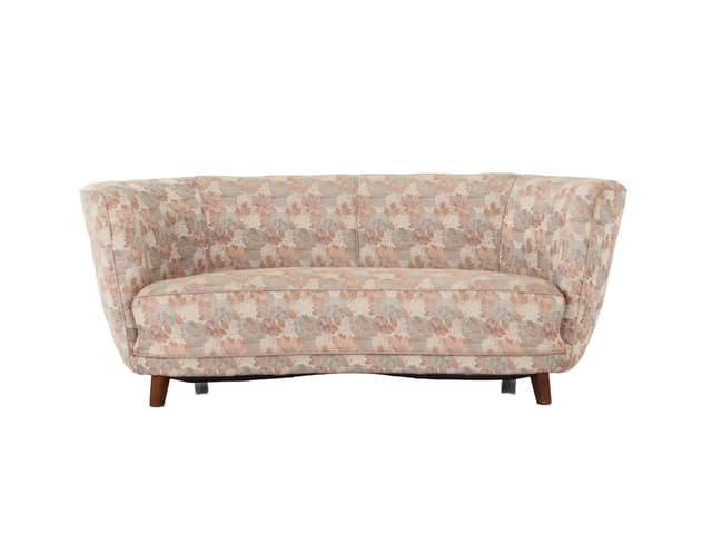 Sofa Banana, beż, żakard, buk, Dania, lata 70. - WYMIARY