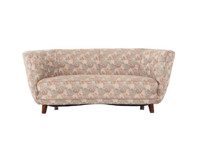 Sofa Banana, beż, żakard, buk, Dania, lata 70.