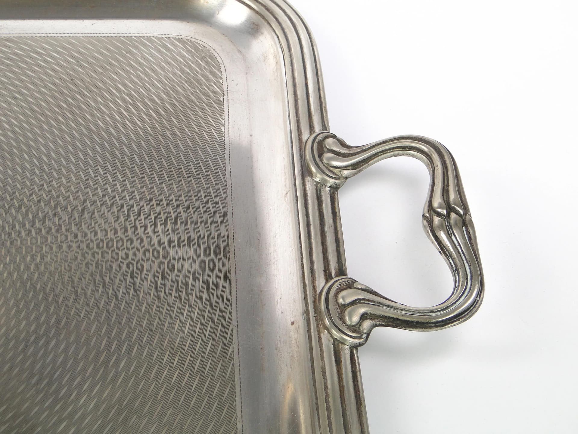 Taca serwisowa, srebrny, mosiądz platerowany srebrem, Wiedeń, Austria, przełom XIX i XX w. - 32284