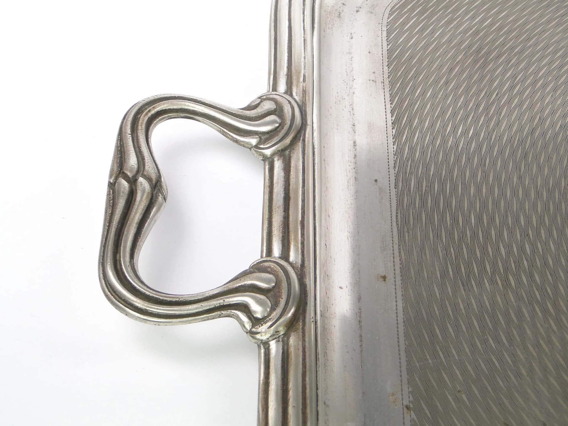 Taca serwisowa, srebrny, mosiądz platerowany srebrem, Wiedeń, Austria, przełom XIX i XX w. - 32283