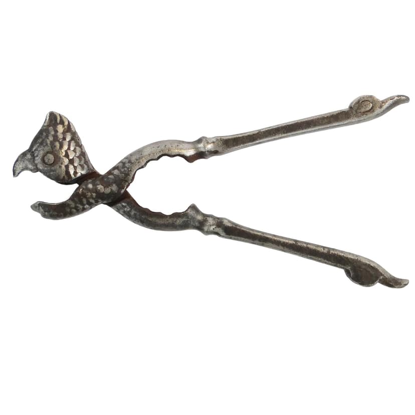 Dziadek do orzechów papuga, srebro, metal platerowany, Polska, XIX wiek