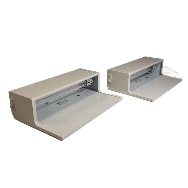 White Modernist Aluminum Wall Sconces, Staff Leuchten, Germany, 1990s - DIMENSION