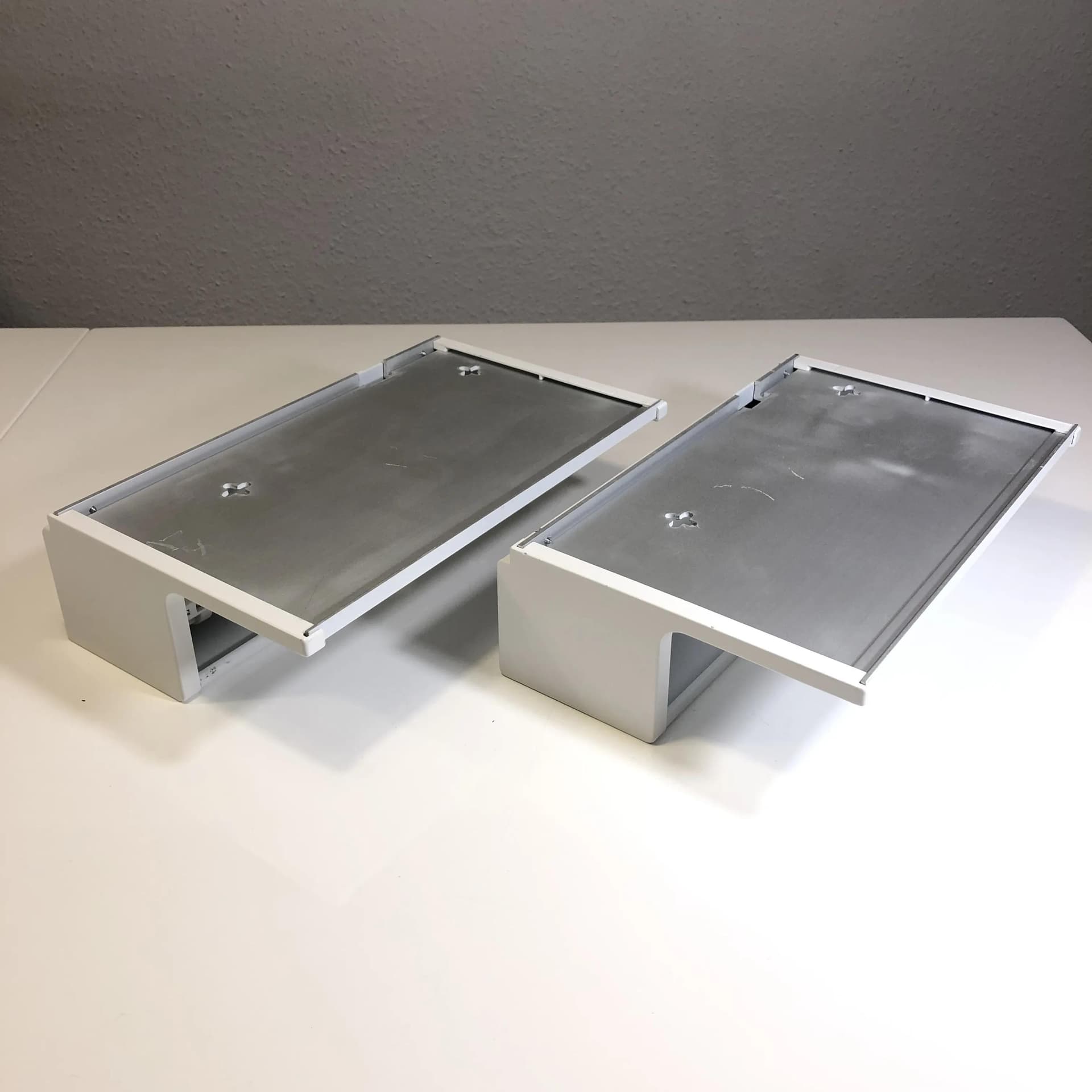 White Modernist Aluminum Wall Sconces, Staff Leuchten, Germany, 1990s - 32422