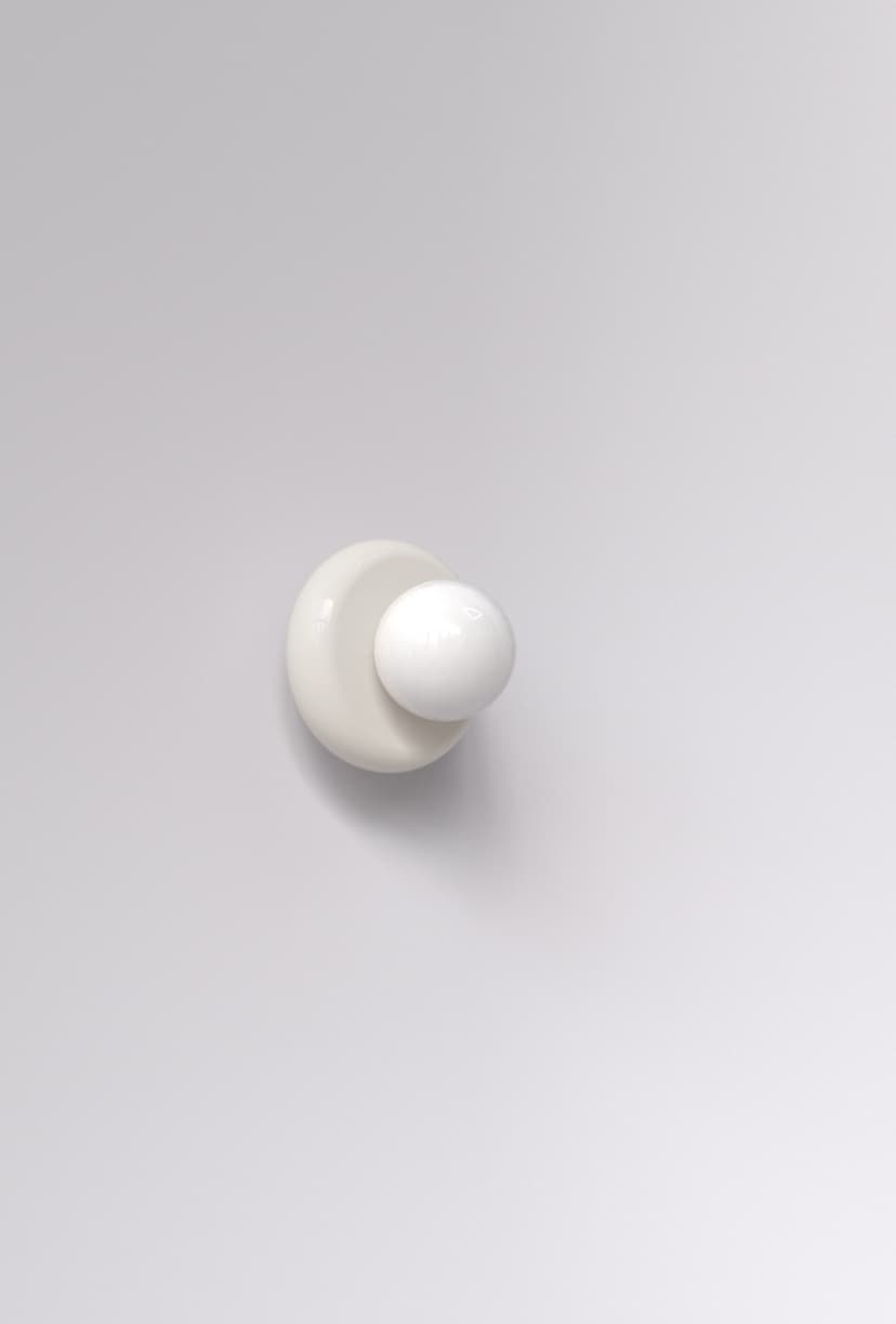 Kinkiet porcelanowy Neso biały, Nodi Studio