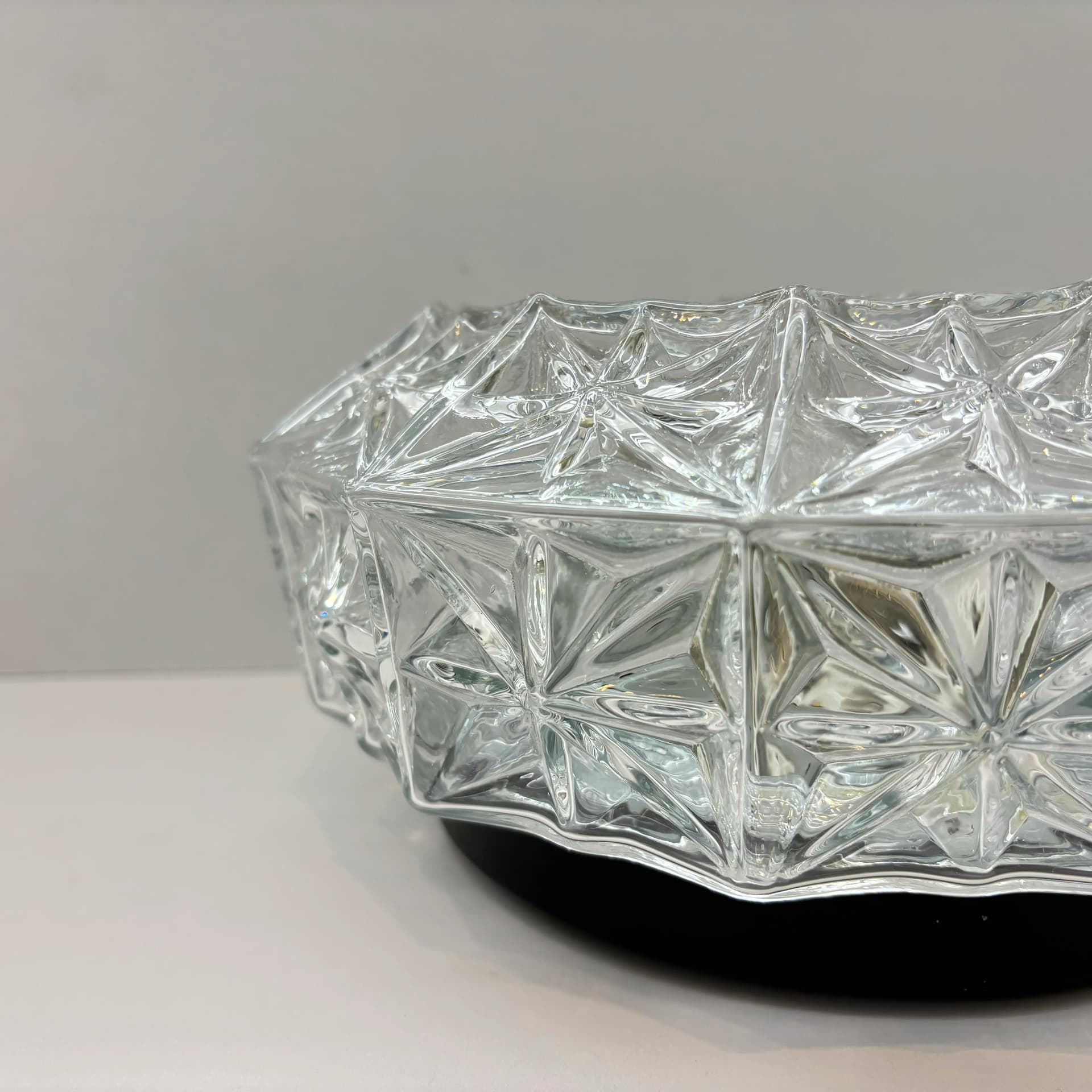 Transparent Geometric Glass Wall or Ceiling Lamp, Germany, 1980s - 32406