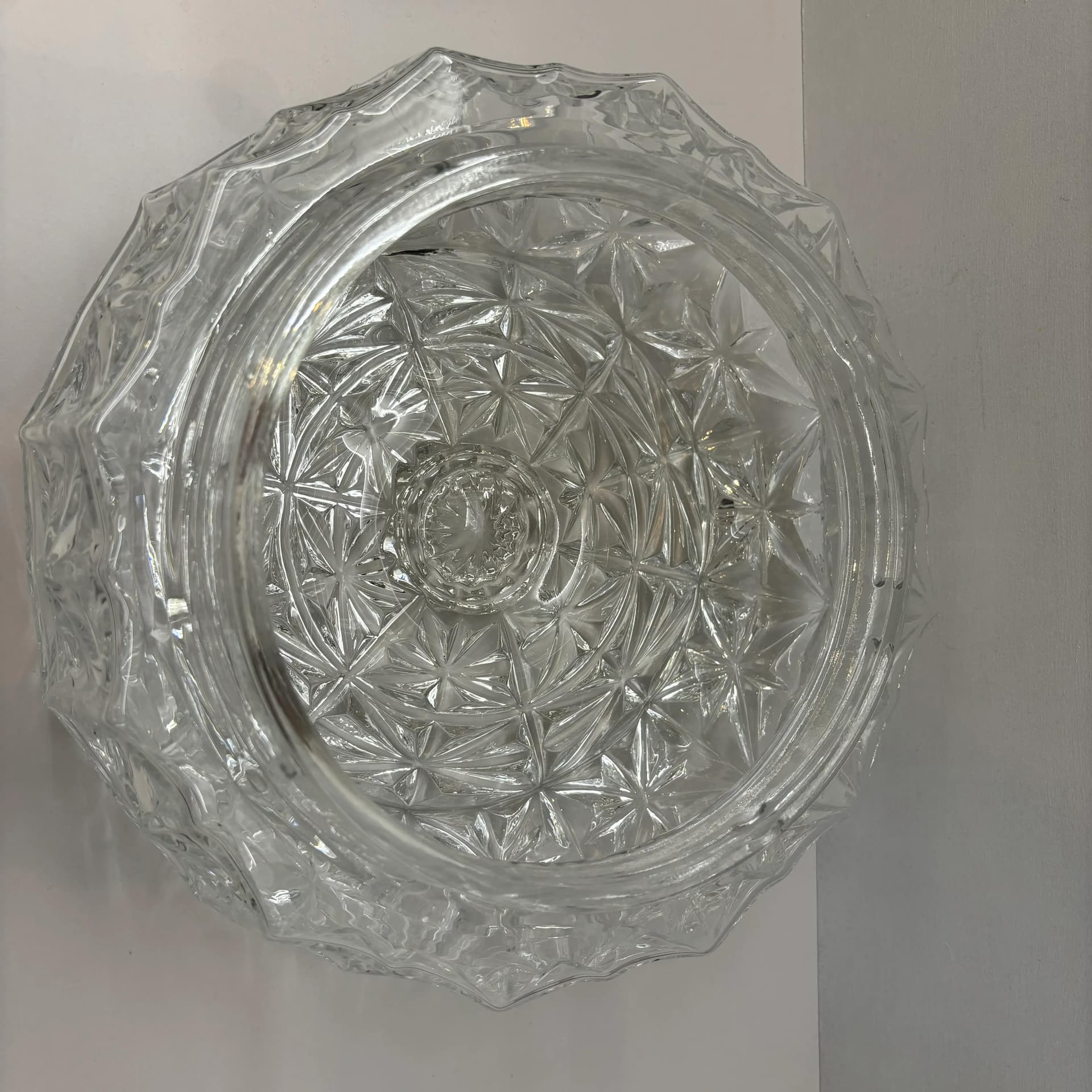 Transparent Geometric Glass Wall or Ceiling Lamp, Germany, 1980s - 32408