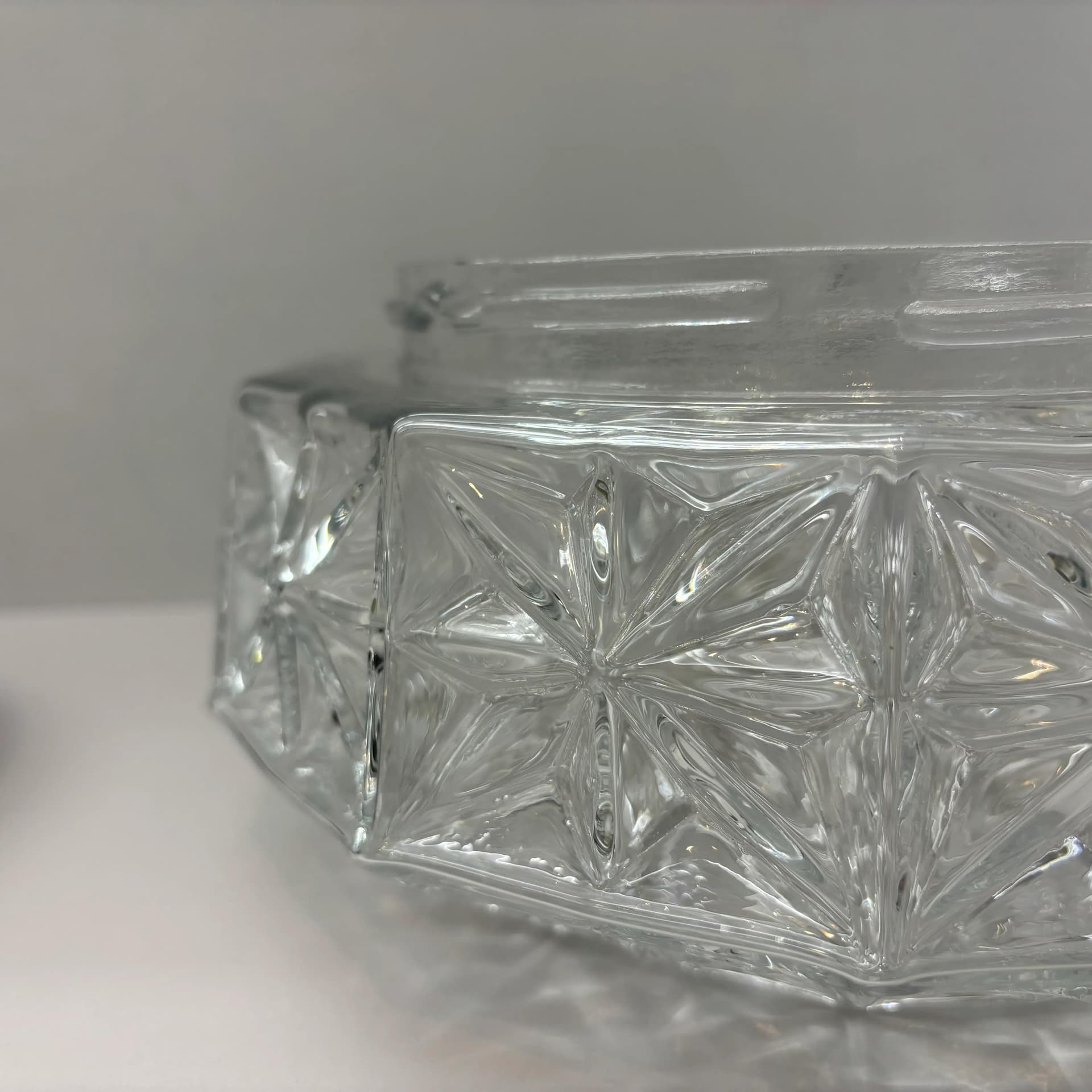 Transparent Geometric Glass Wall or Ceiling Lamp, Germany, 1980s - 32409