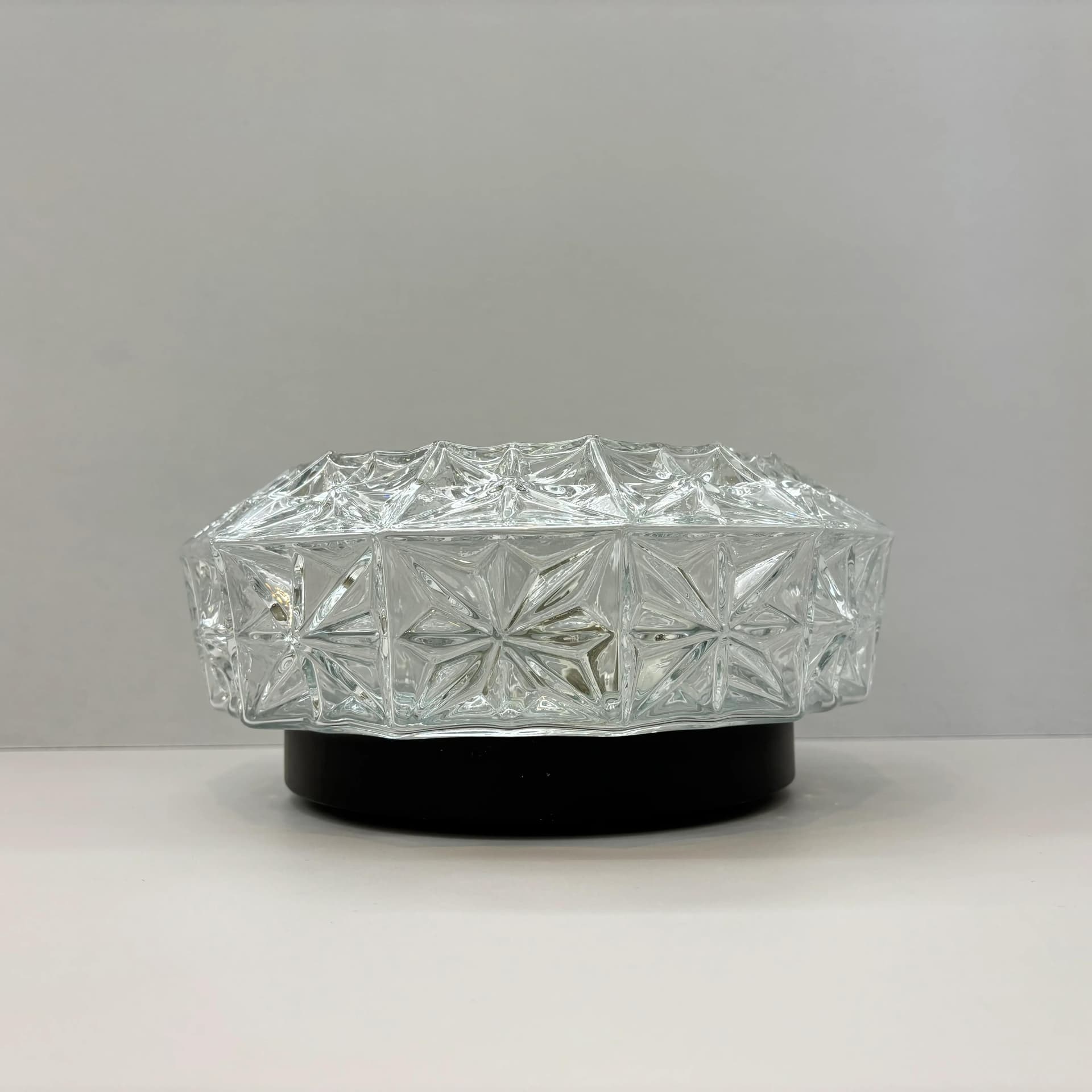 Transparent Geometric Glass Wall or Ceiling Lamp, Germany, 1980s - 32407