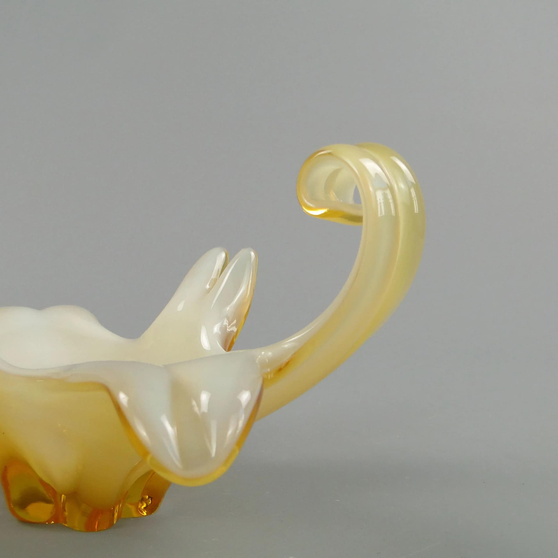 Patera Mandruzatto, szkło kryształowe złoty, Murano, Włochy, lata 50. - 32495