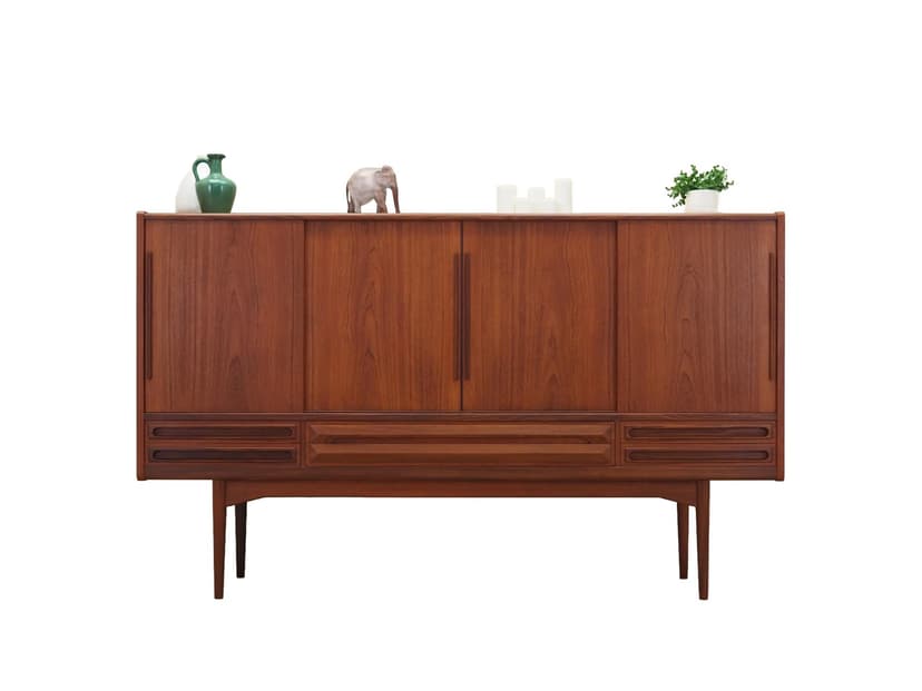 Highboard, teak brązowy, Dania, lata 60.