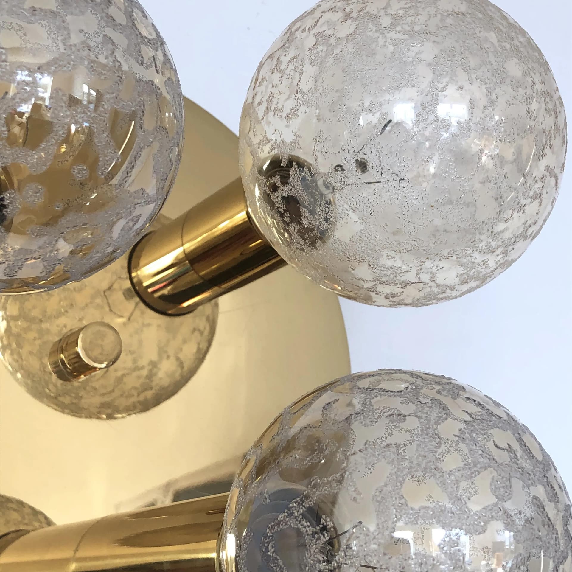 Plafon, złocona stal mosiądz, Helestra, Niemcy, lata 80. - 32665