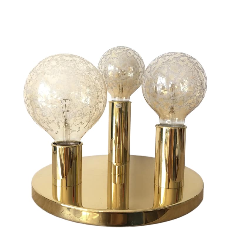 Plafon, złocona stal mosiądz, Helestra, Niemcy, lata 80.