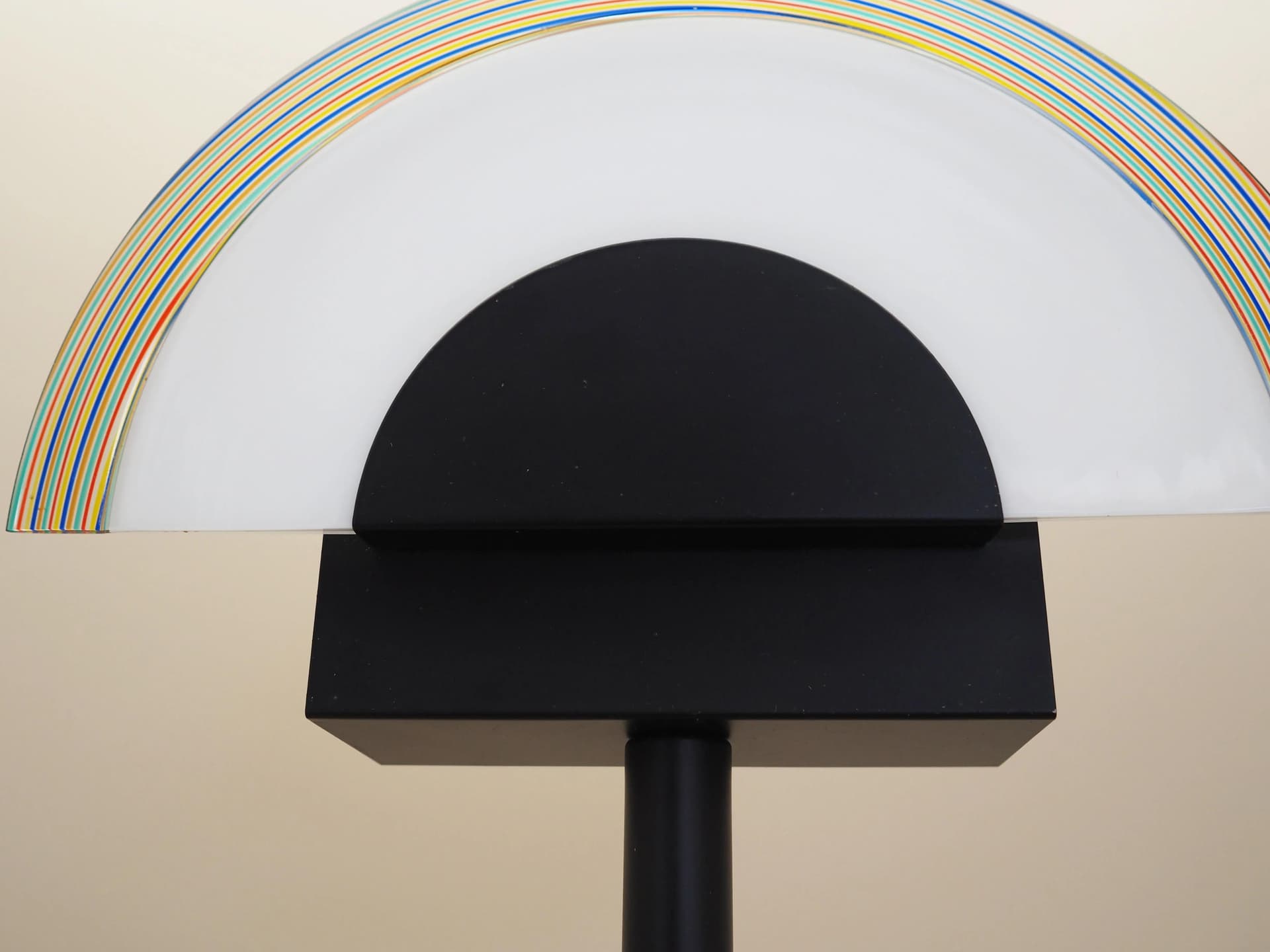 Floor lamp, black, metal, glass, Italy, 1970s - 32724