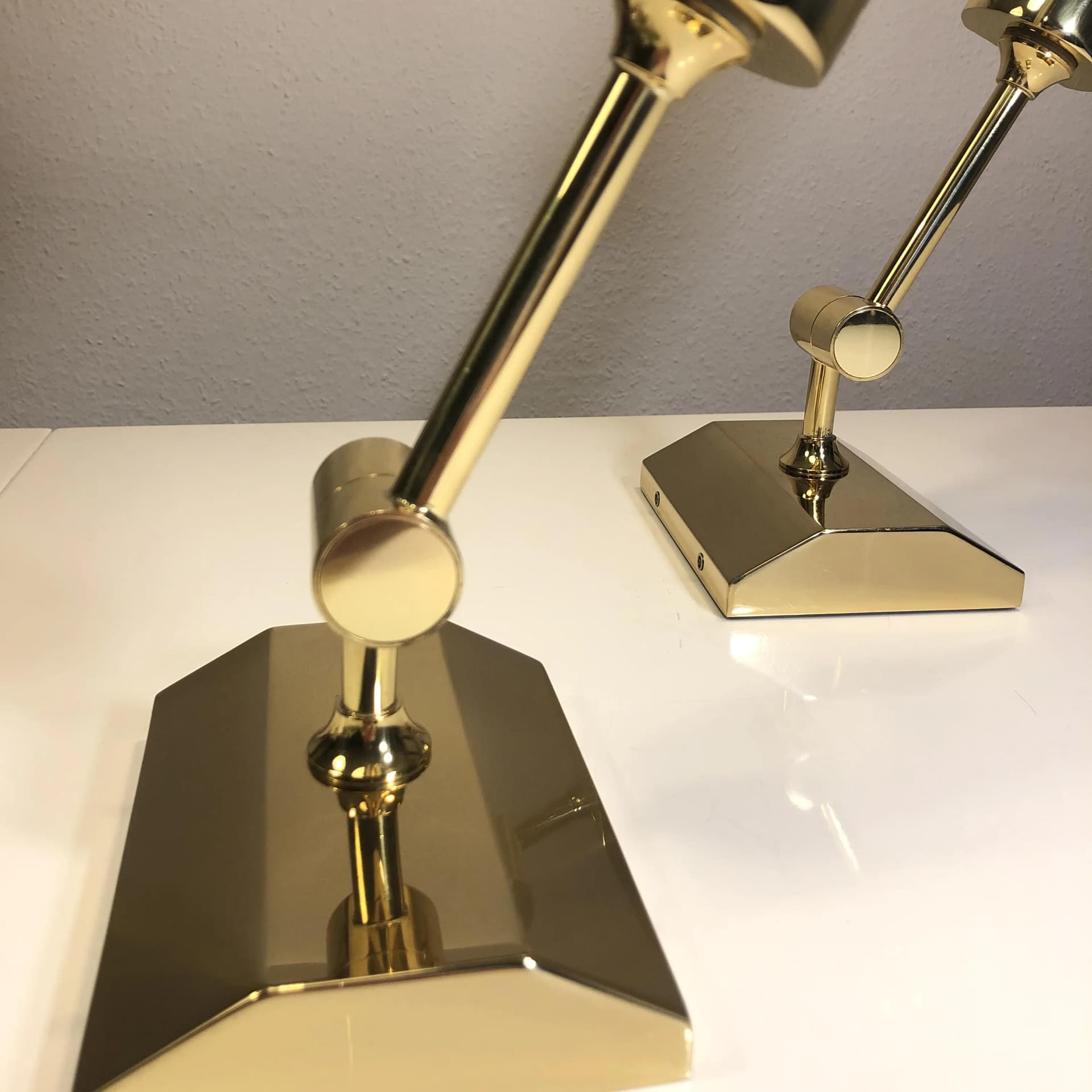 Para kinkietów, złoty, mosiądz, Niemcy, lata 90. - 32753