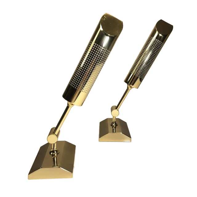 Para kinkietów, złoty, mosiądz, Niemcy, lata 90. - WYMIARY