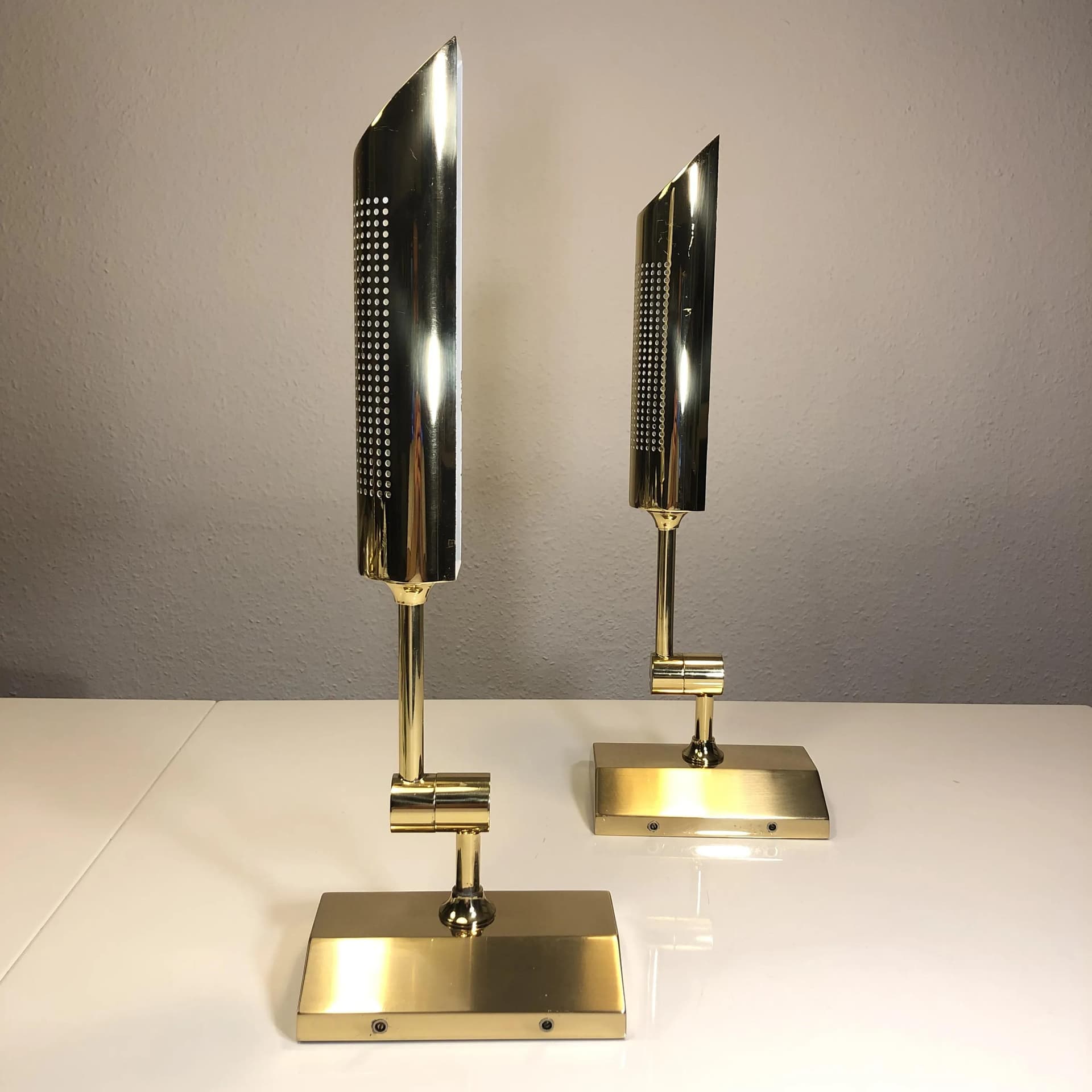 Para kinkietów, złoty, mosiądz, Niemcy, lata 90. - 32749