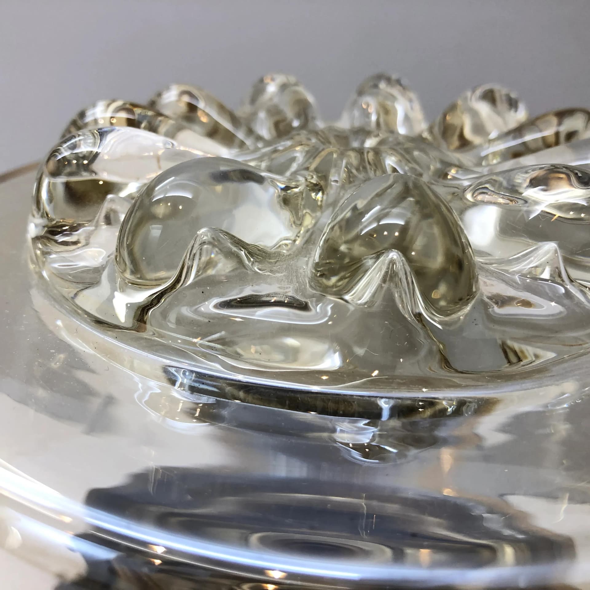 Kinkiet, złocony metal, szkło miodowe, RZB, Niemcy, lata 70. - 32960