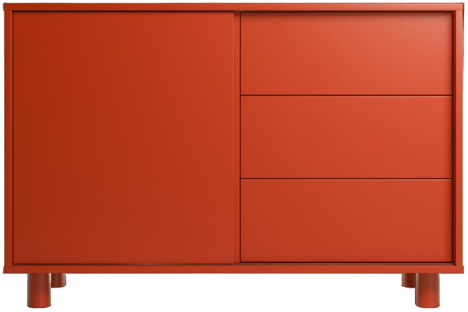 Komoda Pac czerwony, Feum