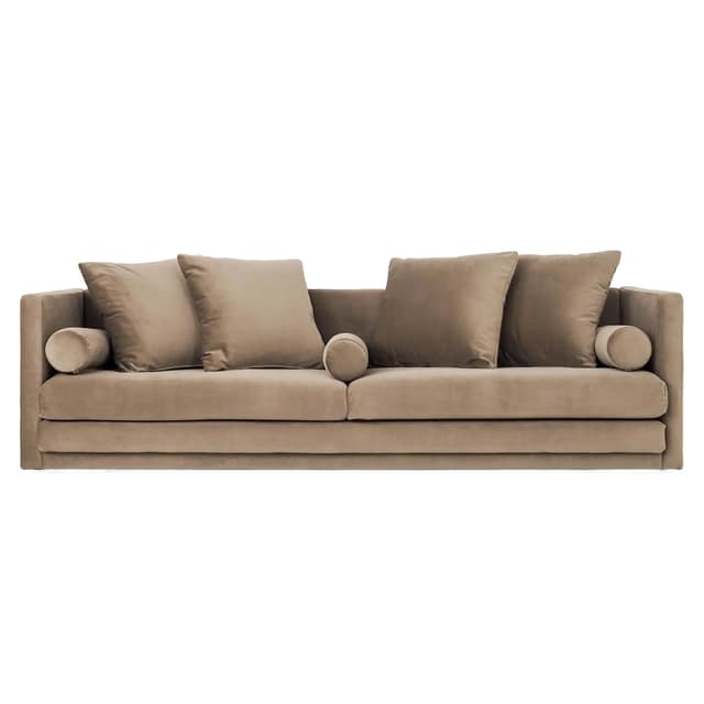 Sofa Malmo, brązowy velvet, Polska, lata 90. - WYMIARY