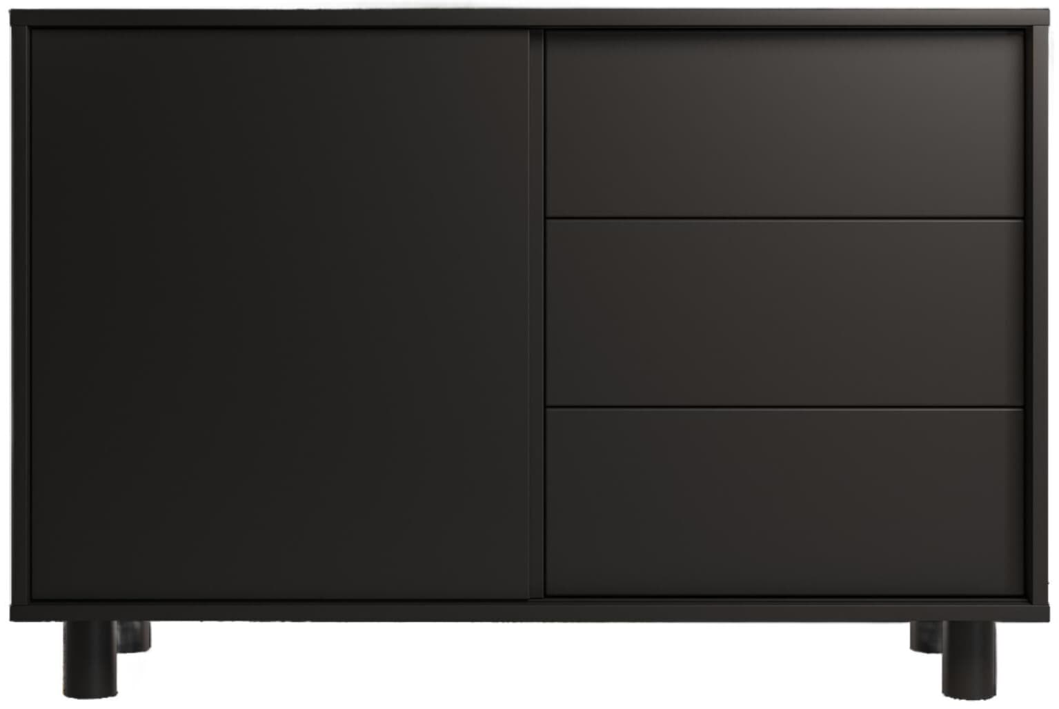 Pac Sideboard 120x40x70.6 cm matte black, by Feum Studio, FEUM