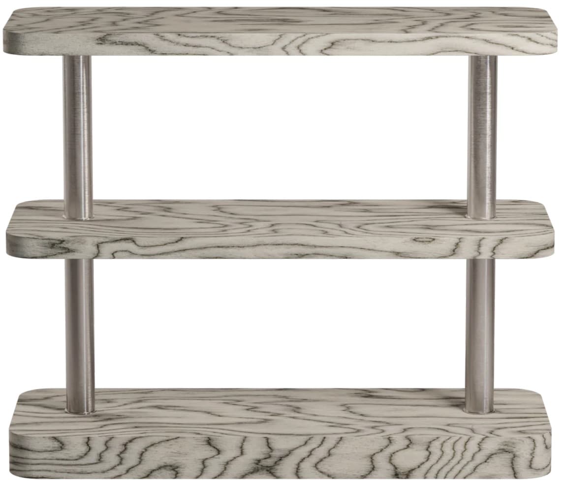 Regał Mod 3 Sottsass szary i stal szczotkowana, Feum