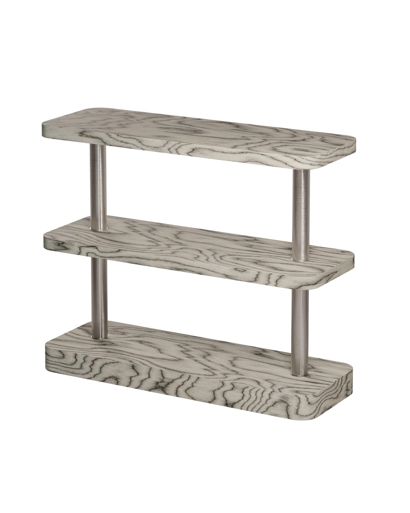 Regał Mod 3 Sottsass szary i stal szczotkowana, Feum - 57354