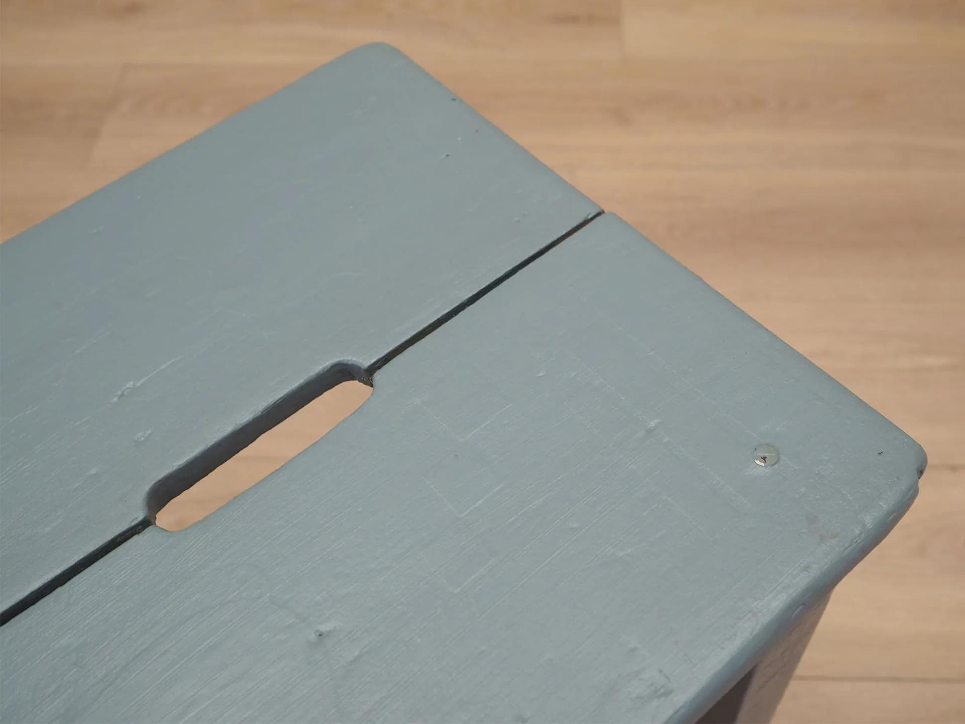 Taboret, sosna niebieski, Dania, lata 50. - 33145