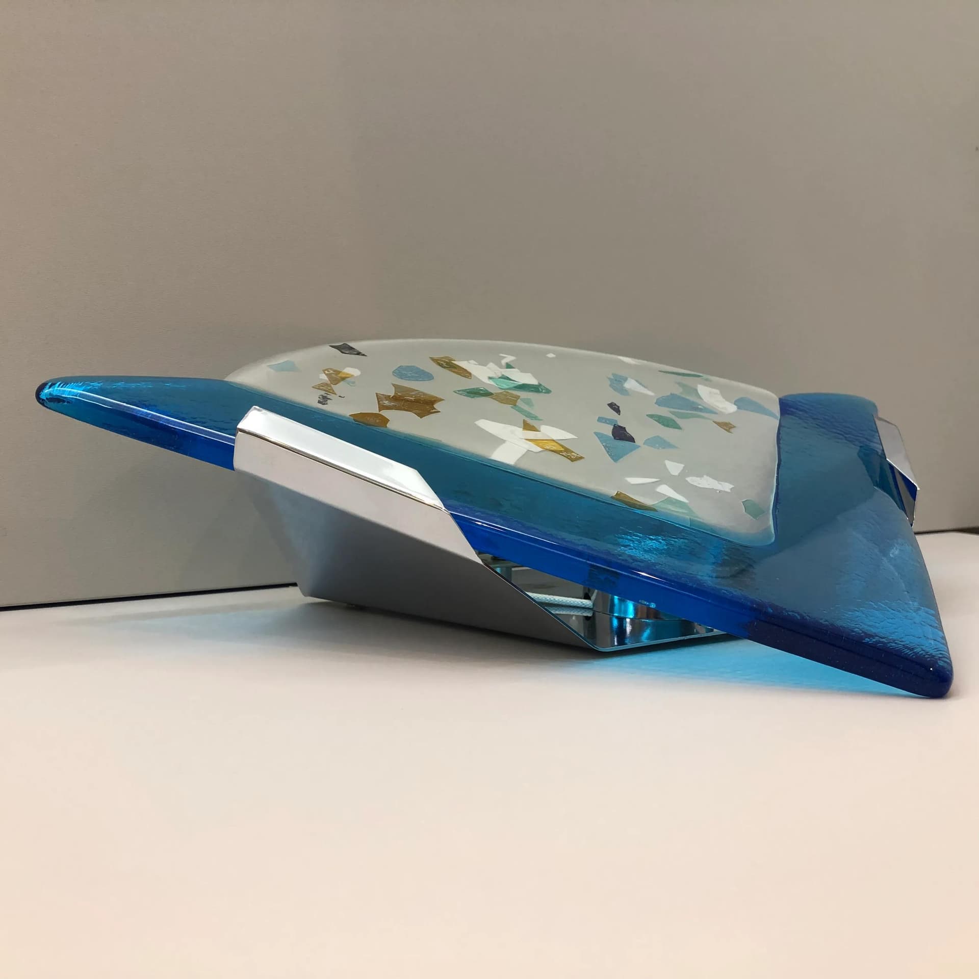 Kinkiet Murano, multikolor, szkło Murano chromowana stal, Włochy, lata 70. - 33199