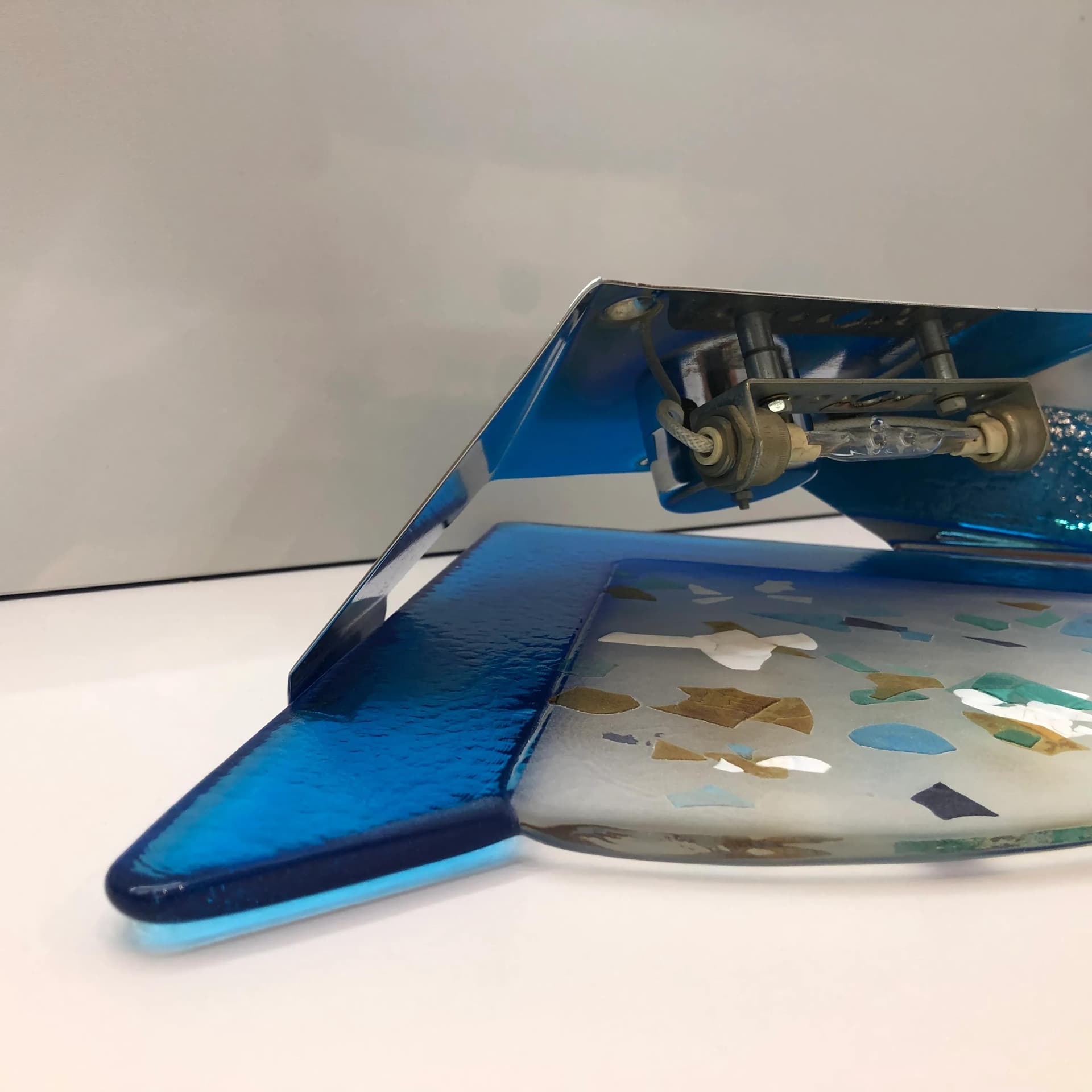 Kinkiet Murano, multikolor, szkło Murano chromowana stal, Włochy, lata 70. - 33202