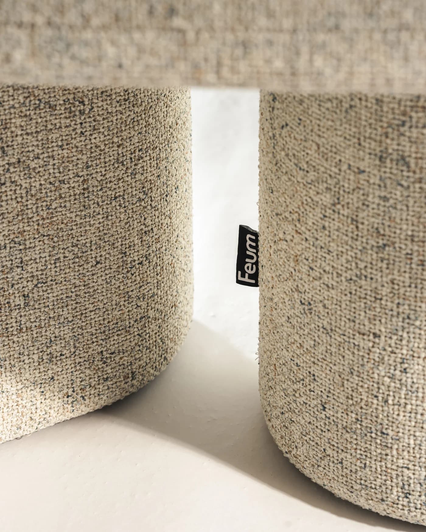 Ovo upholstered bench 125x50x40 cm Miami beige, by Feum Studio, FEUM - 46355