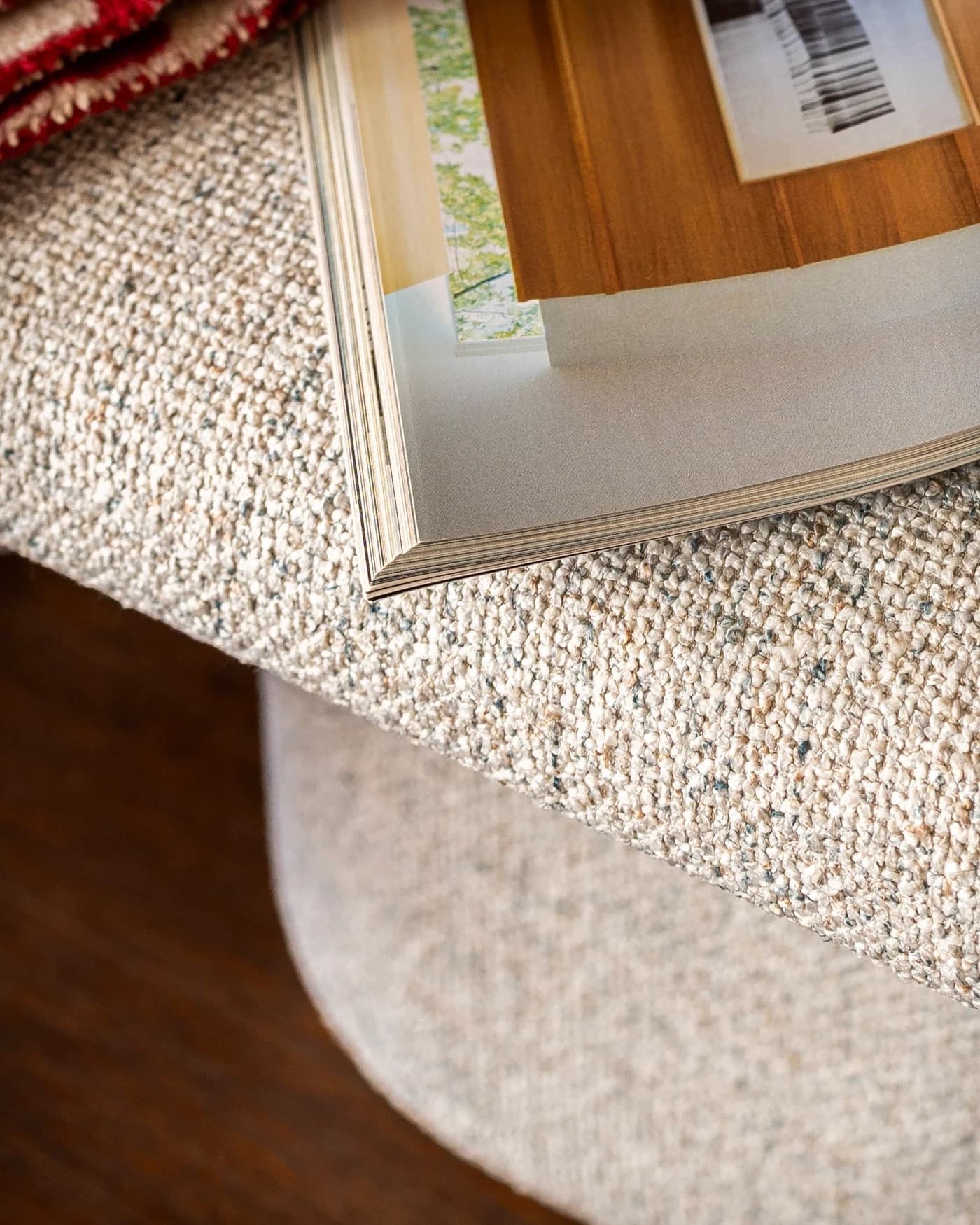 Ovo upholstered bench 125x50x40 cm Miami beige, by Feum Studio, FEUM - 46352