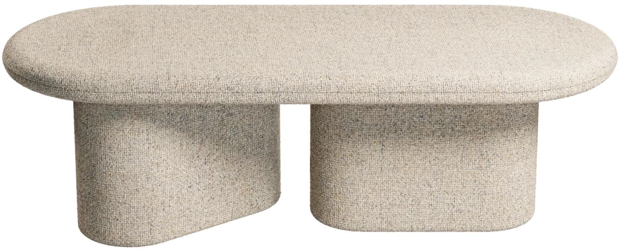 Ovo upholstered bench 125x50x40 cm Miami beige, by Feum Studio, FEUM