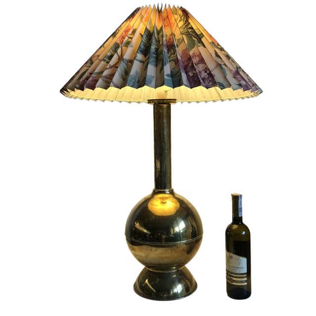 Lampa stołowa, multicolor, mosiądz, Dania, lata 60. - WYMIARY